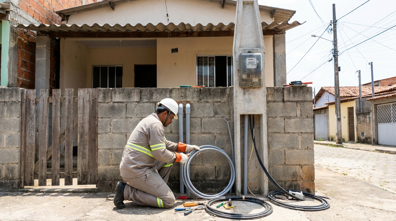 Instalação de Poste Padrão em São José dos Pinhais‑PR
